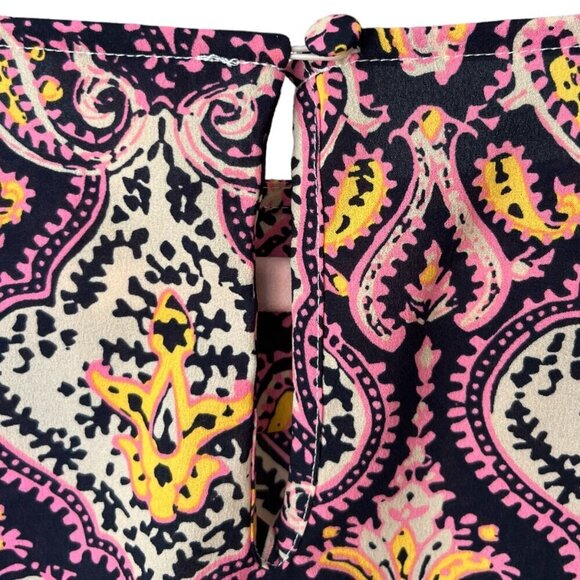 J Crew Womens Long Sleeve Chiffon Blouse Size XS Multicolor Mature Office Boho - Picture 6 of 9